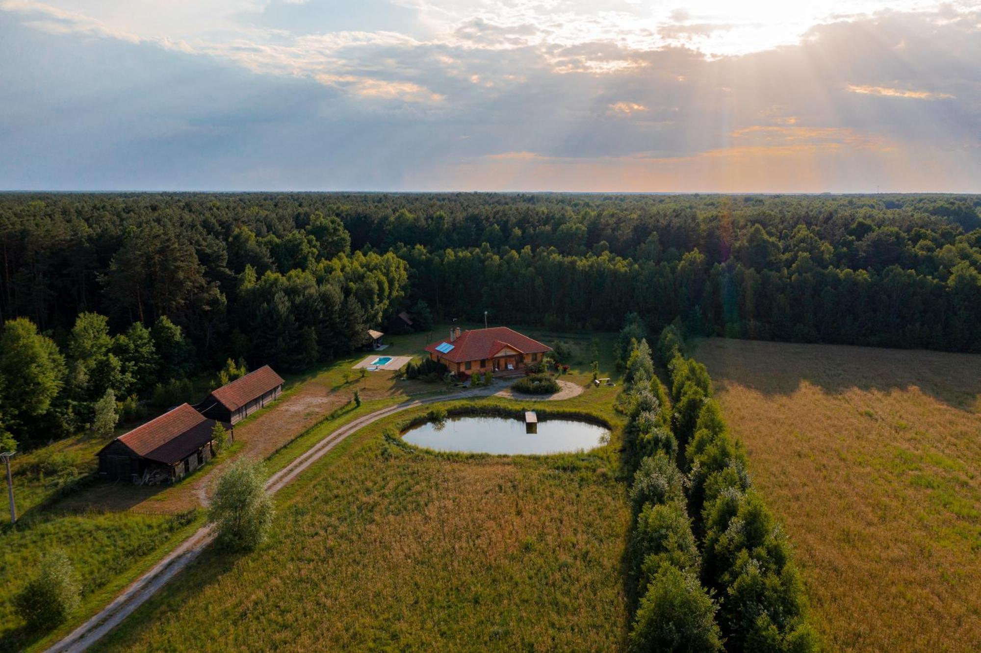 Dworek Ogrodniki, Caloroczny Dom Na Wylacznosc, Basen, Sauna, Las, Staw Rybny, Altana Grillowa, Ognisko, Pianino, Kominek, Piec Chlebowy, Duza Ogrodzona Posesja Tuczna Eksteriør billede